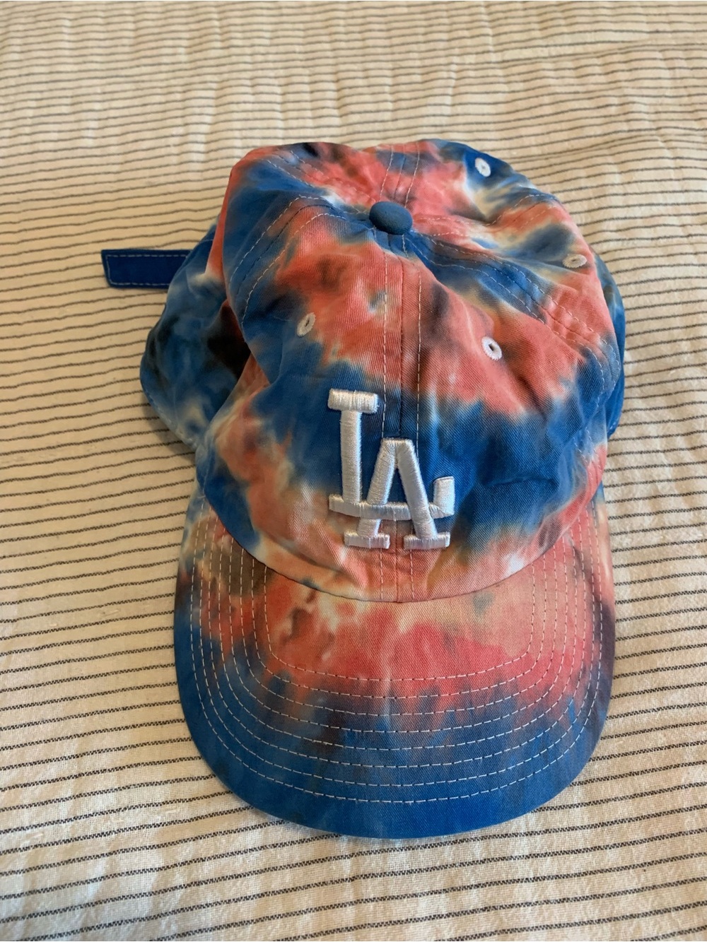 LA Tie-Dye Baseball Cap - Blue & Pink